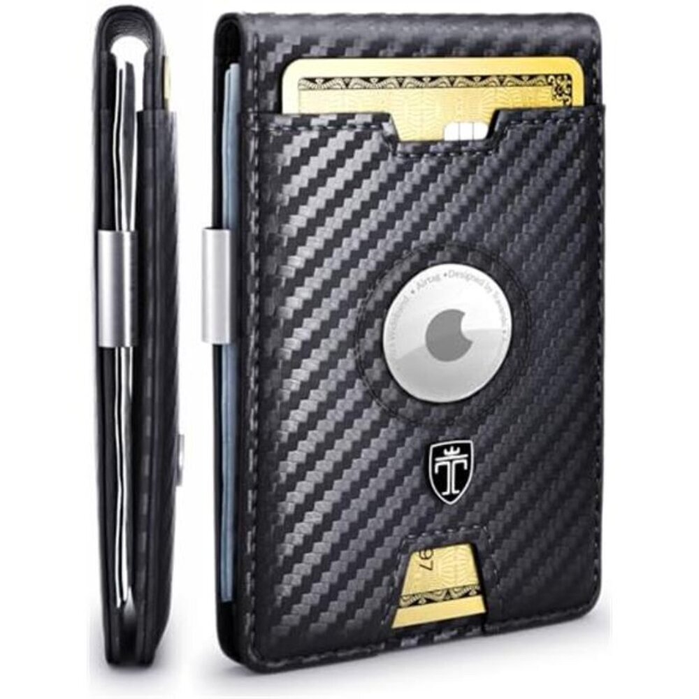 AirTag* Wallet Mens Wallet with Money Clip Air Tag Wallet Card Holder